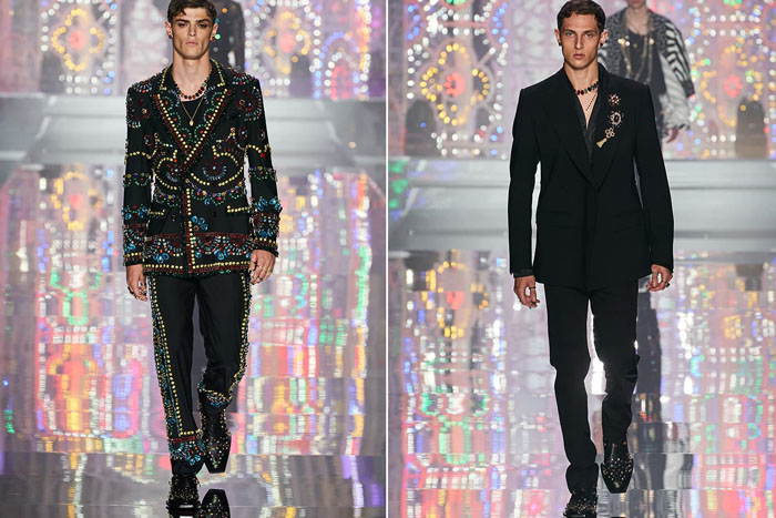 Модели в одежде из коллекции Dolce & Gabbana Весна-Лето 2022