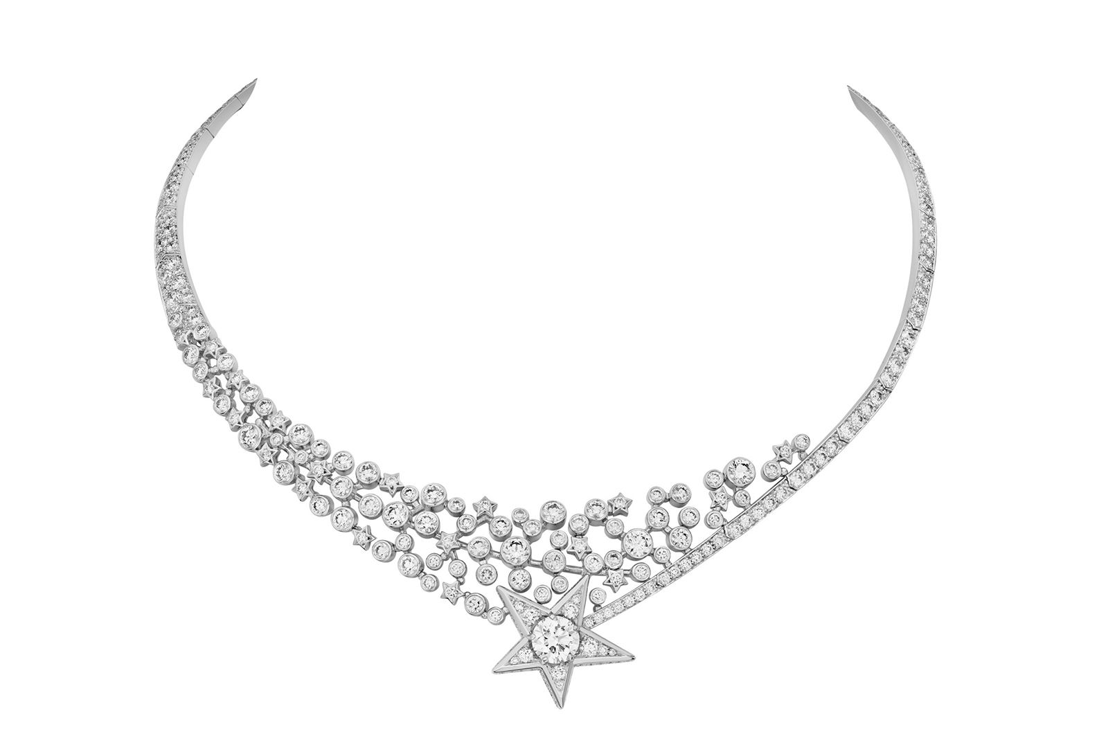 Колье Chanel High Jewellery Pluie de Cometes с бриллиантами