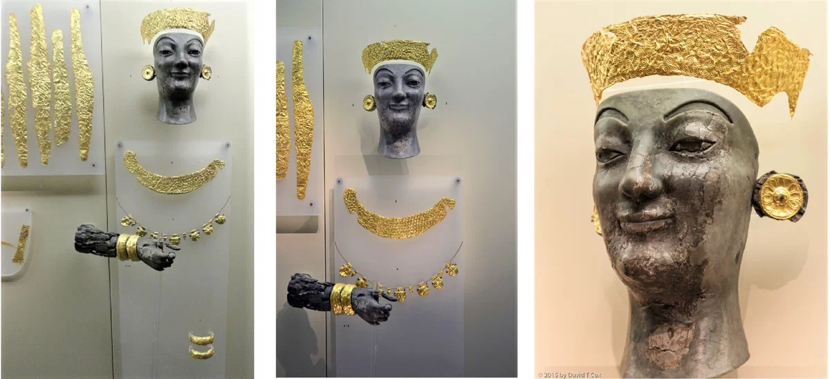 Фрагменты хрисоэлефантинных статуй из экспозиции археологического музея Дельф