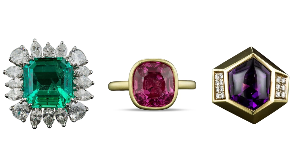 Большие красочные кольца от Lang Antiques