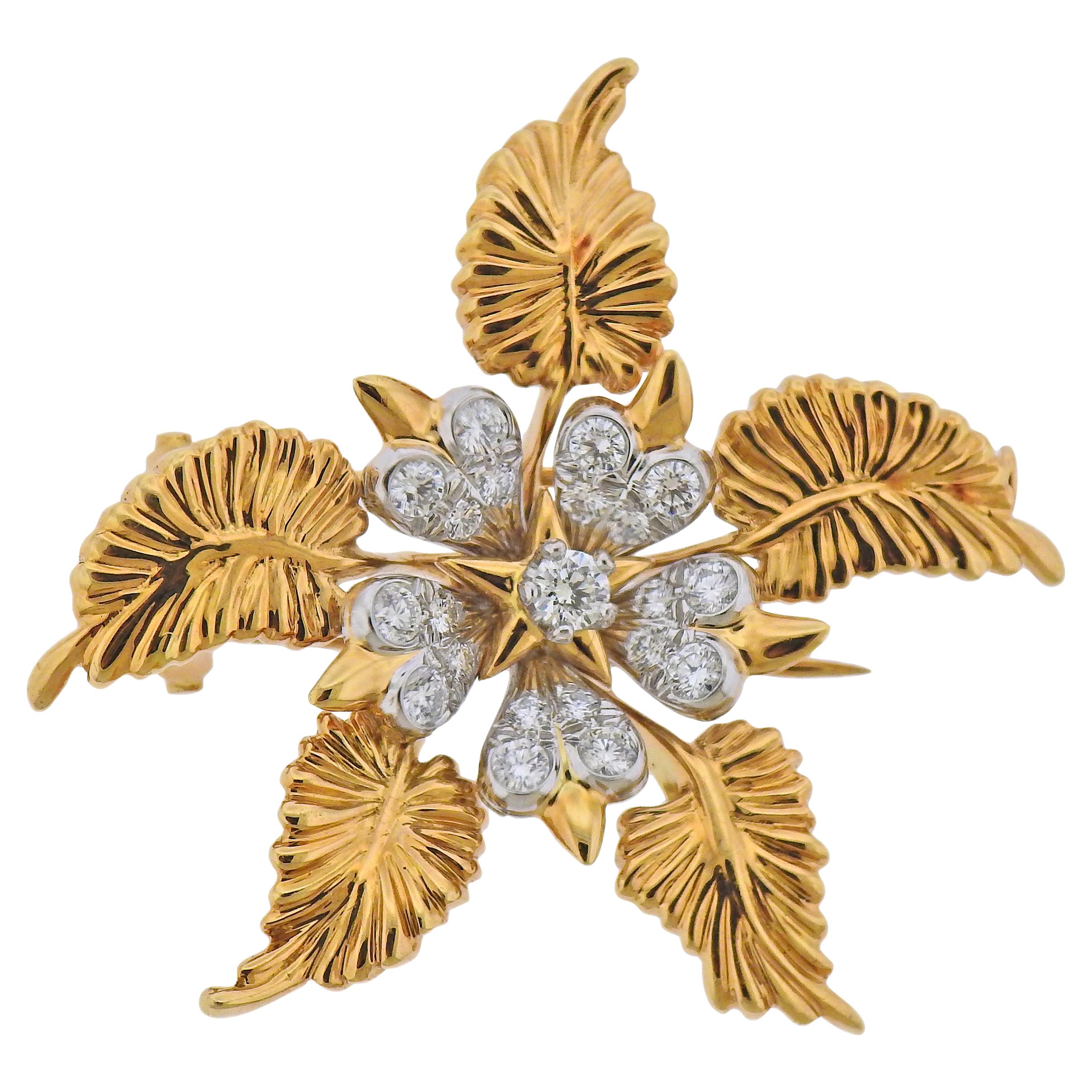 Джин Шлюмберже для броши Tiffany & Co. с бриллиантами, платиной и золотом