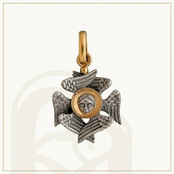 Нательная серебряная икона «Шестокрылый Серафим» из авторской коллекции православных ювелирных изделий Владимира Михайлова