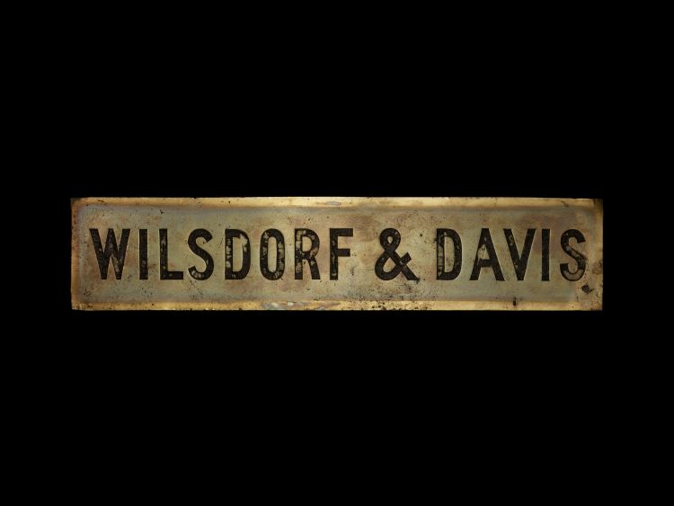 Табличка с именем Wilsdorf & Davis, 1905 г. (Rolex)