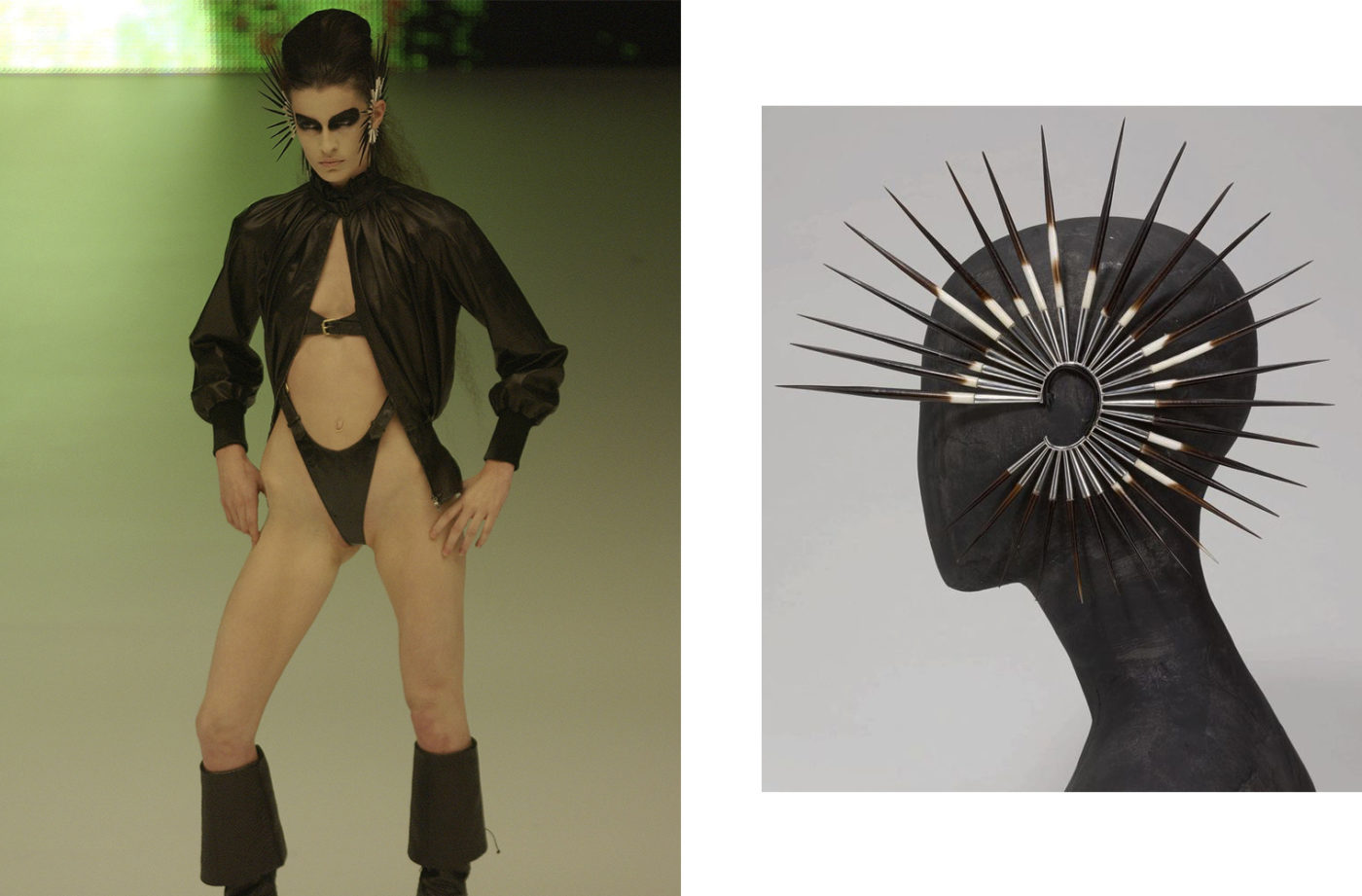 Pair of Porcupine Quill Earrings, Alexander McQueen Spring/Summer 2003