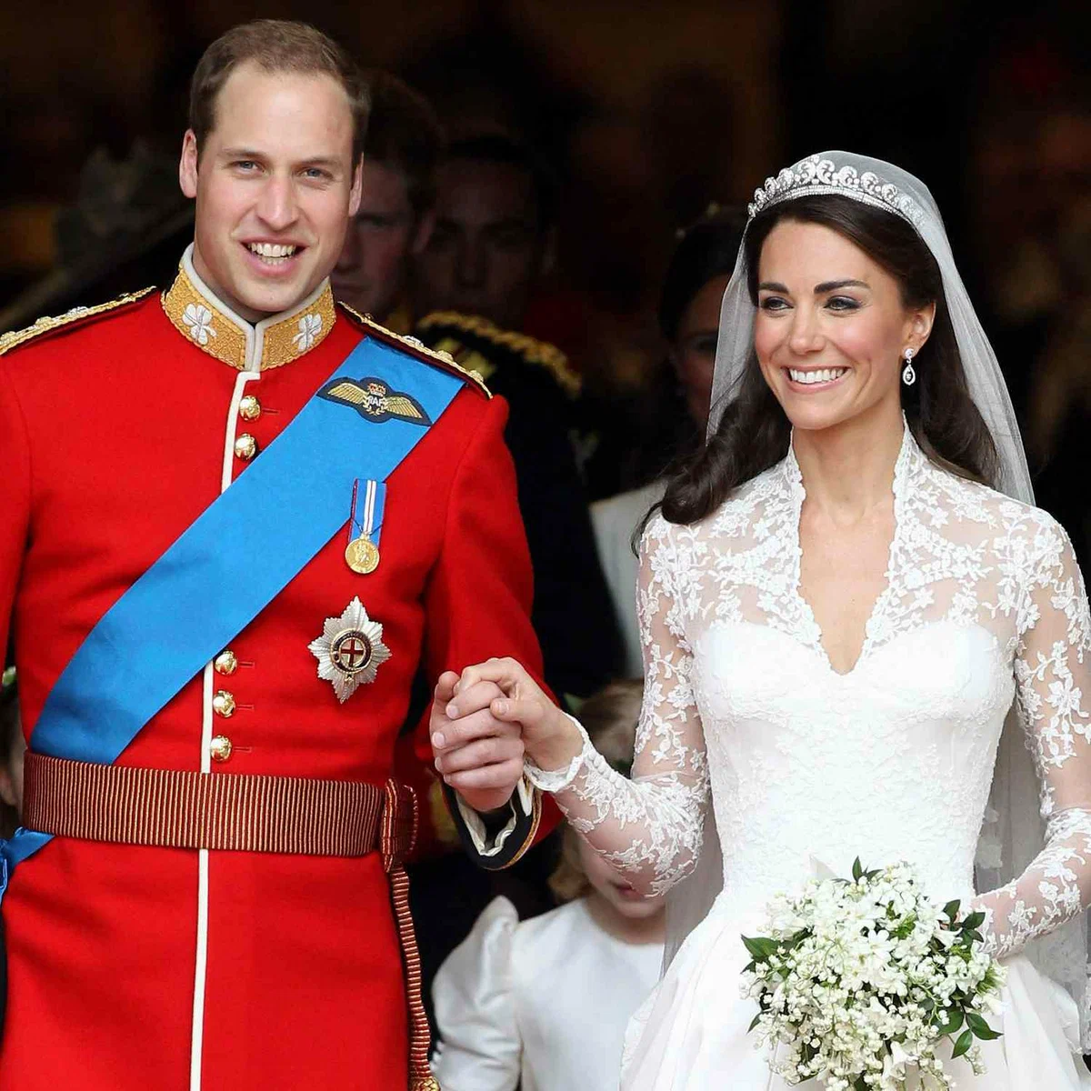 Принц Уильям и Кейт Миддлтон в день свадьбы. 2011