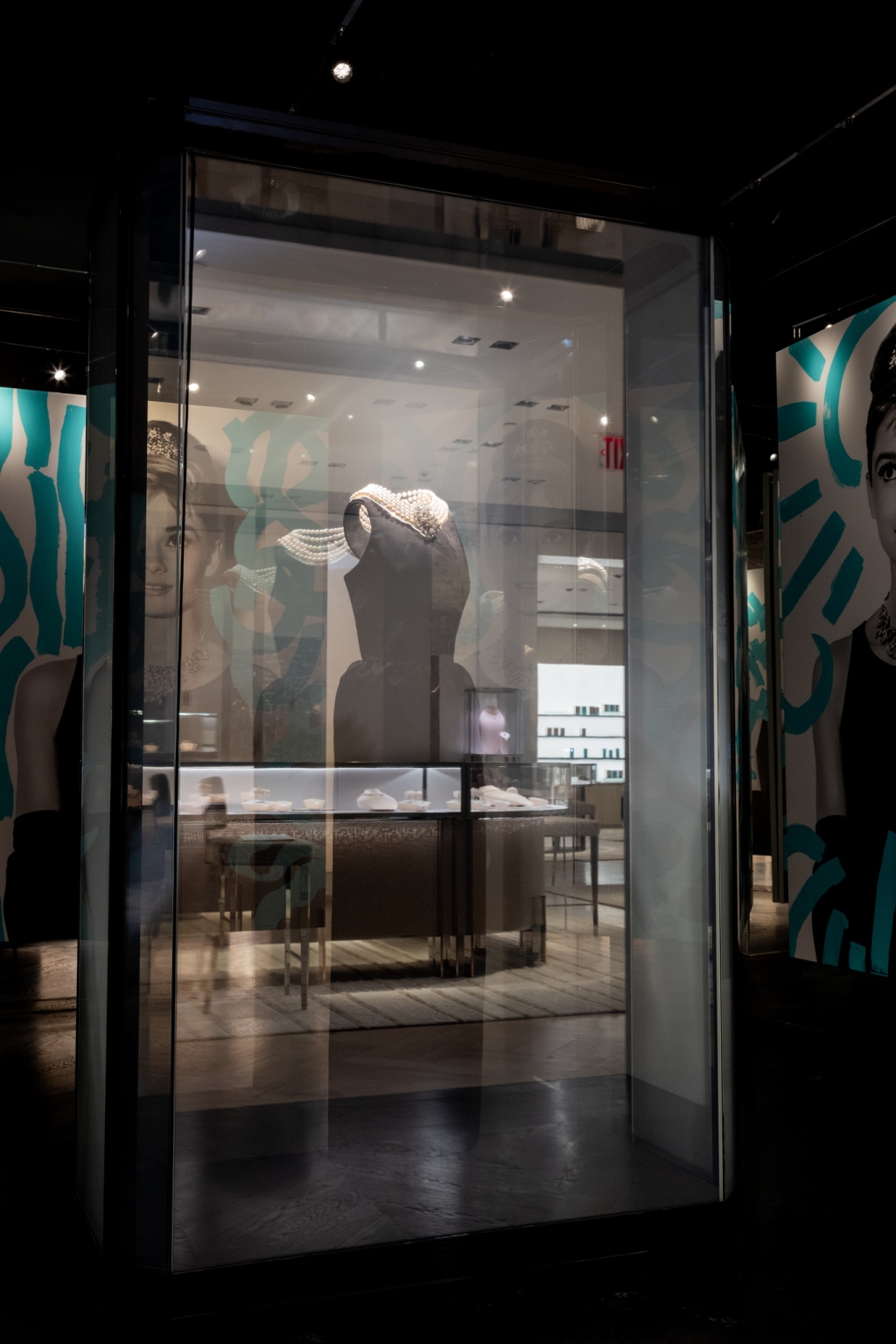 A first view at Landmark's "The Audrey Experience" - an immersive exhibit that takes visitors inside "Breakfast at Tiffany's." It includes a replica of Audrey Hepburn's Givenchy dress from the film.