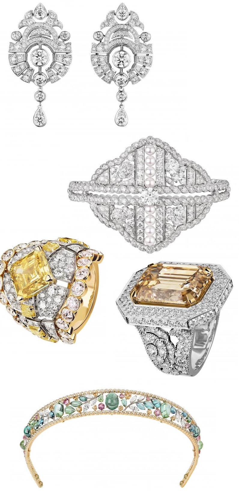Chanel CHANEL Высокое ювелирное искусство - Le Paris Russe De CHANEL-кольца, серьги, браслет, тиара