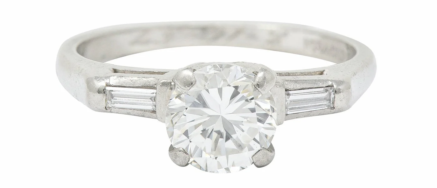 Обручальное кольцо в стиле ретро с бриллиантом, винтажное кольцо с тремя камнями