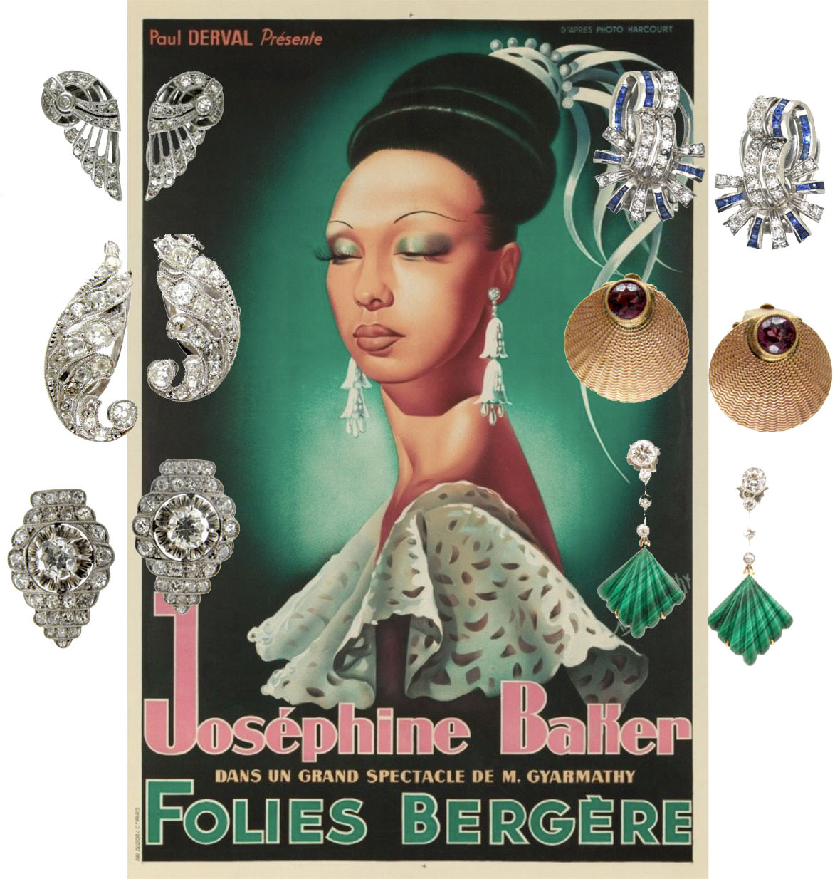 Рекламный плакат Жозефины Бейкер в Фоли Бержер