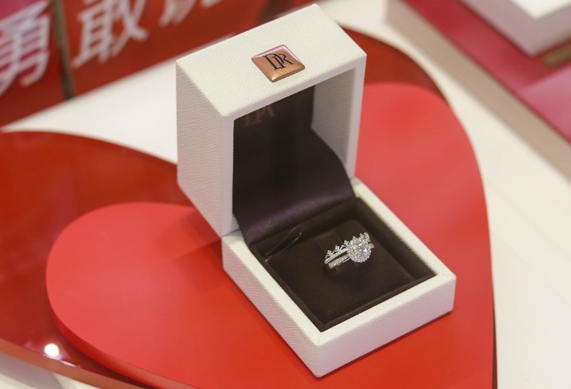 кольцо с бриллиантом, помолвка, свадьба, спад на алмазном рынке Китая