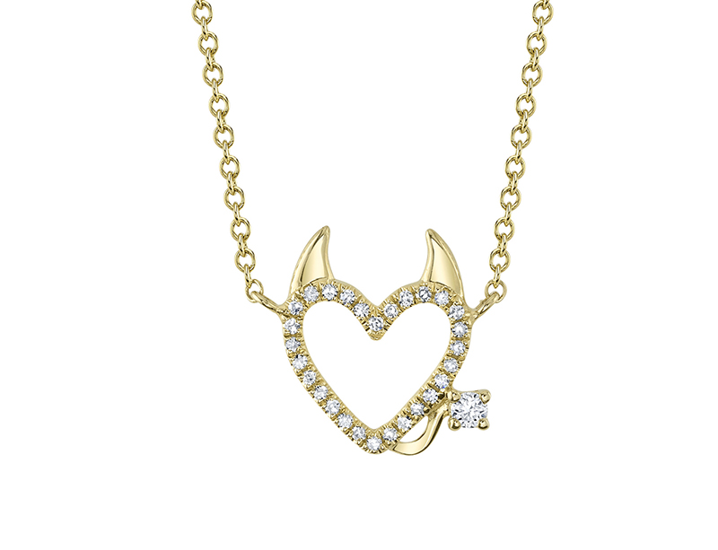 Shy Creation devil heart necklace