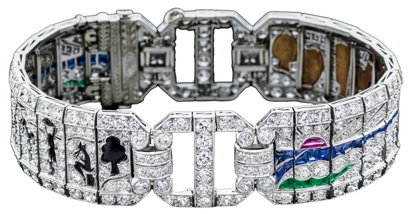 Браслет по мотивам русского балета «Пасторский полдень». Изготовлен Katz & Ogju. Около 1925 года, США.