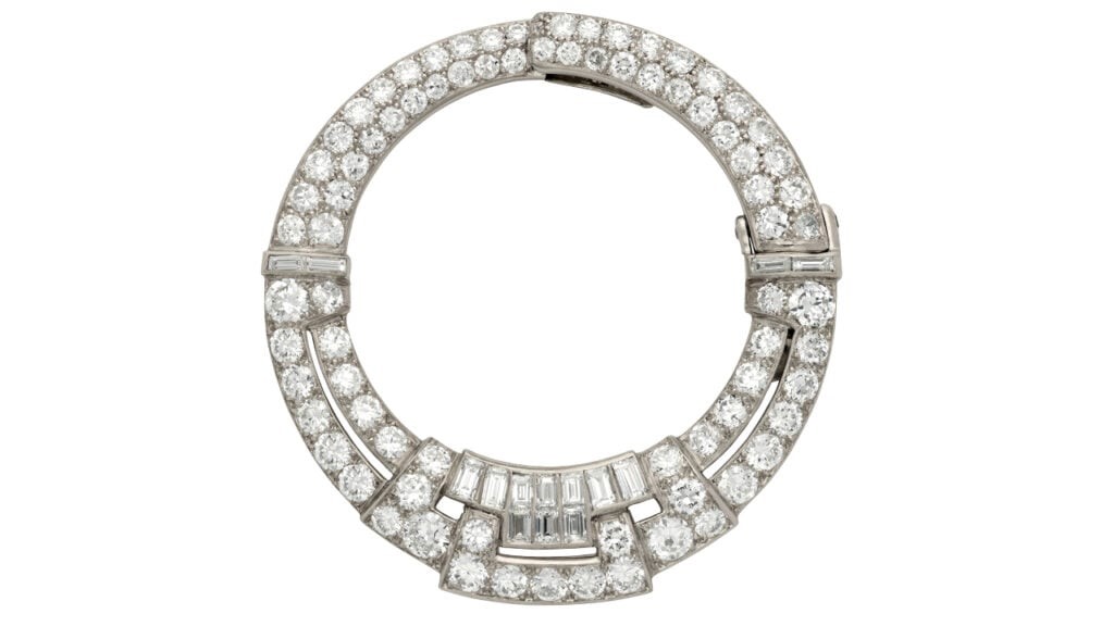 Брошь Un Cercle из бриллиантов и платины от Van Cleef & Arpels, изображение