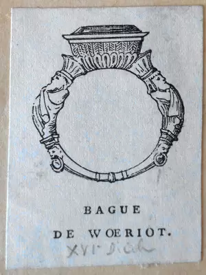 Рисунок ювелирного кольца XVI века