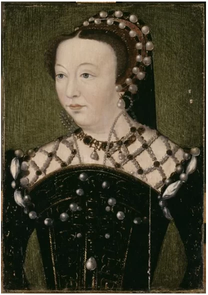 Портрет Екатерины Медичи работы Франсуа Клуэ около 1556 года.