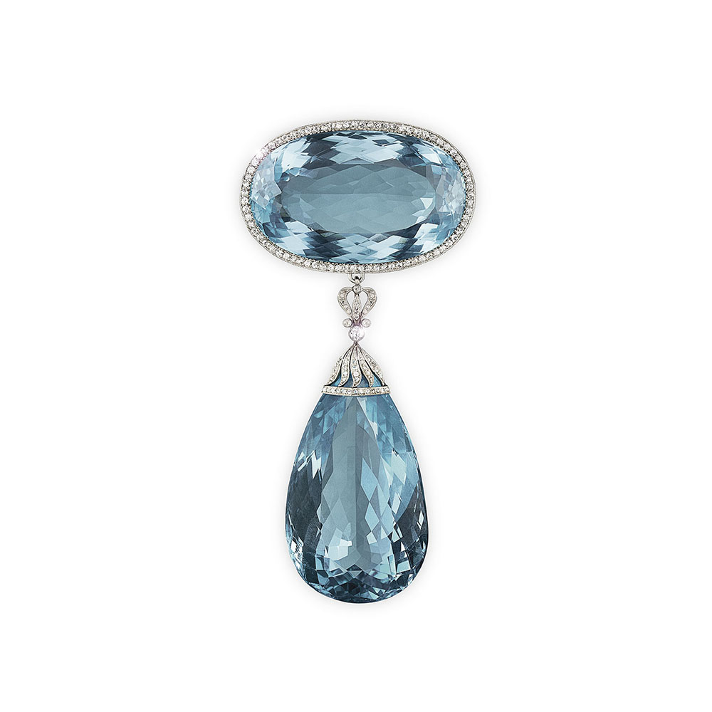 Брошь с аквамарином Wartski Garrards