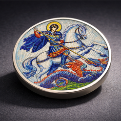 Монета с эффектом мозаики — новая разработка Волго-Вятского монетного двора, которая выглядит как произведение искусства