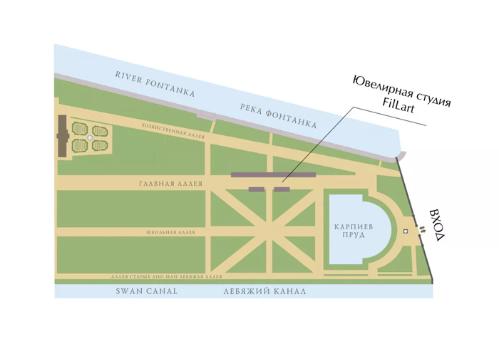 Карта санкт петербурга летний сад