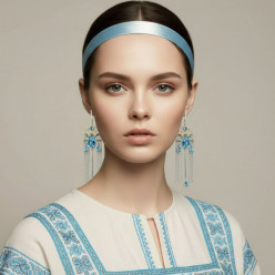 Серьги «Русская красавица» от Peraskeva: Сияние русской души в серебре и фианитах!